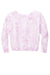 Port & Company LPC140V Womens Beach Wash Tie Dye V-Neck Sweatshirt Cerise Pink Flat Back