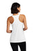 Port & Company LPC380TT Womens DryZone Moisture Wicking Performance Tank Top White Model Back