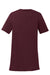 Port & Company LPC381V Womens Dry Zone Performance Moisture Wicking Short Sleeve V-Neck T-Shirt Athletic Maroon Flat Back