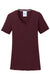 Port & Company LPC381V Womens Dry Zone Performance Moisture Wicking Short Sleeve V-Neck T-Shirt Athletic Maroon Flat Front