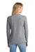 Port & Company LPC450VLS Womens Fan Favorite Long Sleeve V-Neck T-Shirt Heather Grey Model Back