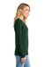 Port & Company LPC450VLS Womens Fan Favorite Long Sleeve V-Neck T-Shirt Forest Green Model Side