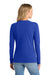 Port & Company LPC450VLS Womens Fan Favorite Long Sleeve V-Neck T-Shirt True Royal Blue Model Back