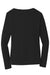 Port & Company LPC450VLS Womens Fan Favorite Long Sleeve V-Neck T-Shirt Jet Black Flat Back