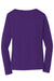 Port & Company LPC450VLS Womens Fan Favorite Long Sleeve V-Neck T-Shirt Team Purple Flat Back