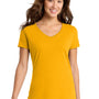 Port & Company Womens Fan Favorite Short Sleeve V-Neck T-Shirt - Bright Gold