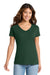 Port & Company LPC450V Womens Fan Favorite Short Sleeve V-Neck T-Shirt Forest Green Model Front