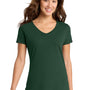 Port & Company Womens Fan Favorite Short Sleeve V-Neck T-Shirt - Forest Green