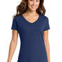 Port & Company Womens Fan Favorite Short Sleeve V-Neck T-Shirt - Team Navy Blue