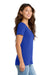 Port & Company LPC450V Womens Fan Favorite Short Sleeve V-Neck T-Shirt True Royal Blue Model Side