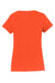 Port & Company LPC450V Womens Fan Favorite Short Sleeve V-Neck T-Shirt Orange Flat Back