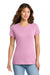 Port & Company LPC450 Womens Fan Favorite Short Sleeve Crewneck T-Shirt Candy Pink Model Front