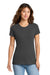 Port & Company LPC450 Womens Fan Favorite Short Sleeve Crewneck T-Shirt Charcoal Grey Model Front
