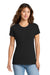 Port & Company LPC450 Womens Fan Favorite Short Sleeve Crewneck T-Shirt Jet Black Model Front