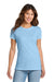 Port & Company LPC450 Womens Fan Favorite Short Sleeve Crewneck T-Shirt Light Blue Model Front