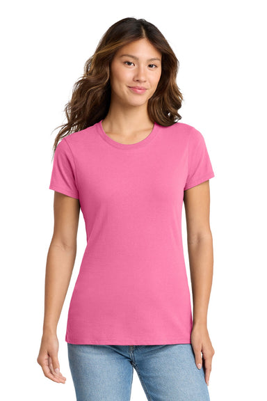 Port & Company LPC450 Womens Fan Favorite Short Sleeve Crewneck T-Shirt New Pink Model Front