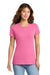 Port & Company LPC450 Womens Fan Favorite Short Sleeve Crewneck T-Shirt New Pink Model Front