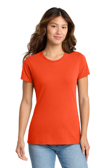 Port & Company LPC450 Womens Fan Favorite Short Sleeve Crewneck T-Shirt Orange Model Front