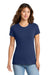 Port & Company LPC450 Womens Fan Favorite Short Sleeve Crewneck T-Shirt Team Navy Blue Model Front
