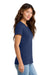 Port & Company LPC450 Womens Fan Favorite Short Sleeve Crewneck T-Shirt Team Navy Blue Model Side