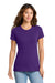 Port & Company LPC450V Womens Fan Favorite Short Sleeve V-Neck T-Shirt Team Purple Model Front