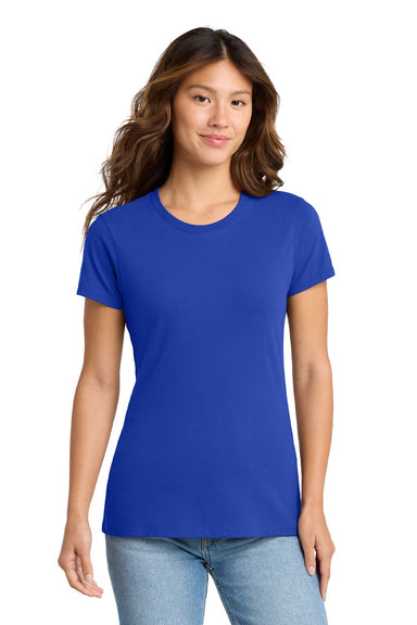 Port & Company LPC450 Womens Fan Favorite Short Sleeve Crewneck T-Shirt True Royal Blue Model Front