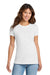 Port & Company LPC450 Womens Fan Favorite Short Sleeve Crewneck T-Shirt White Model Front