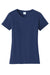 Port & Company LPC450 Womens Fan Favorite Short Sleeve Crewneck T-Shirt Team Navy Blue Flat Front
