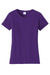 Port & Company LPC450 Womens Fan Favorite Short Sleeve Crewneck T-Shirt Team Purple Flat Front