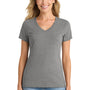 Port & Company Womens Fan Favorite Short Sleeve V-Neck T-Shirt - Heather Graphite Grey