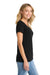 Port & Company LPC455V Womens Fan Favorite Short Sleeve V-Neck T-Shirt Jet Black Model Side