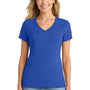 Port & Company Womens Fan Favorite Short Sleeve V-Neck T-Shirt - Heather True Royal Blue