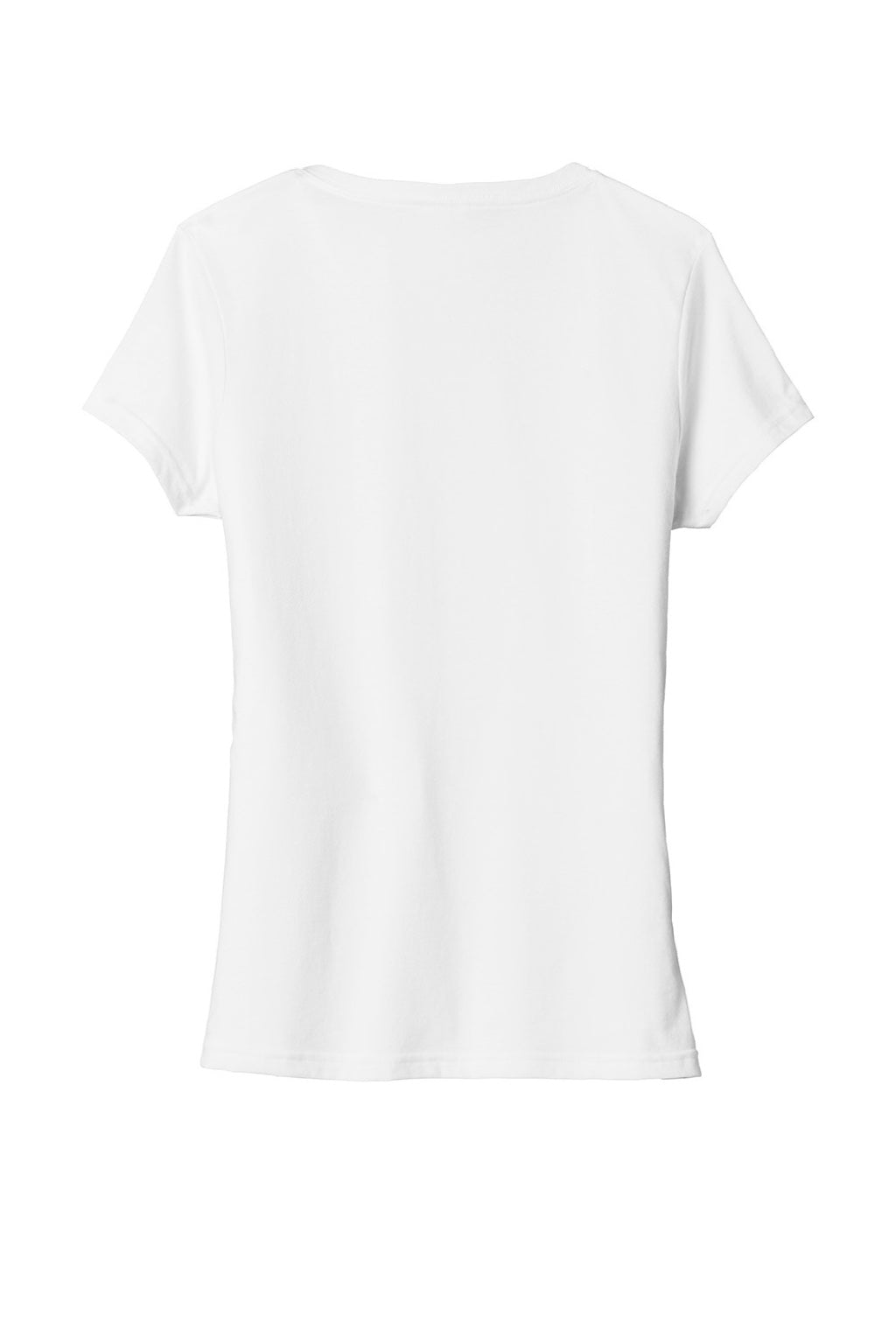 Port & Company LPC455V Womens Fan Favorite Short Sleeve V-Neck T-Shirt White Flat Back