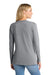 Port & Company LPC54LS Womens Core Long Sleeve Crewneck T-Shirt Heather Grey Model Back