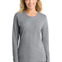 Port & Company Womens Core Long Sleeve Crewneck T-Shirt - Heather Grey