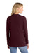 Port & Company LPC54LS Womens Core Long Sleeve Crewneck T-Shirt Athletic Maroon Model Back