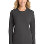 Port & Company Womens Core Long Sleeve Crewneck T-Shirt - Charcoal Grey