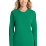 Port & Company Womens Core Long Sleeve Crewneck T-Shirt - Kelly Green