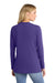 Port & Company LPC54LS Womens Core Long Sleeve Crewneck T-Shirt Purple Model Back