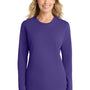 Port & Company Womens Core Long Sleeve Crewneck T-Shirt - Purple