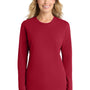 Port & Company Womens Core Long Sleeve Crewneck T-Shirt - Red