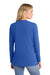 Port & Company LPC54LS Womens Core Long Sleeve Crewneck T-Shirt Royal Blue Model Back