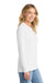 Port & Company LPC54LS Womens Core Long Sleeve Crewneck T-Shirt White Model Side