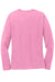 Port & Company LPC54LS Womens Core Long Sleeve Crewneck T-Shirt Candy Pink Flat Back