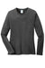 Port & Company LPC54LS Womens Core Long Sleeve Crewneck T-Shirt Heather Dark Grey Flat Front