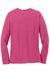 Port & Company LPC54LS Womens Core Long Sleeve Crewneck T-Shirt Sangria Pink Flat Back