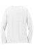 Port & Company LPC54LS Womens Core Long Sleeve Crewneck T-Shirt White Flat Back