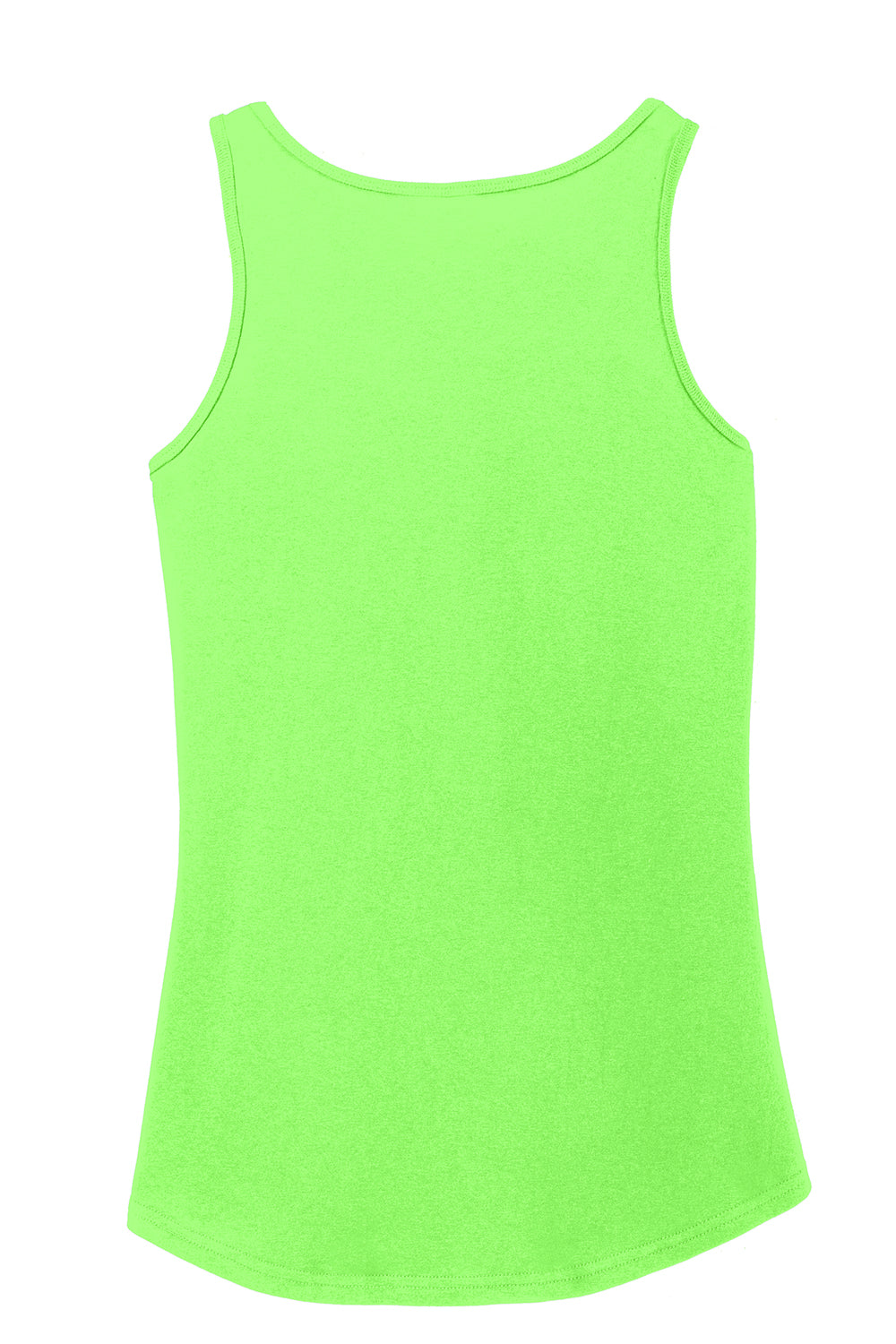 Port & Company LPC54TT Womens Core Tank Top Neon Green Flat Back