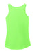 Port & Company LPC54TT Womens Core Tank Top Neon Green Flat Back