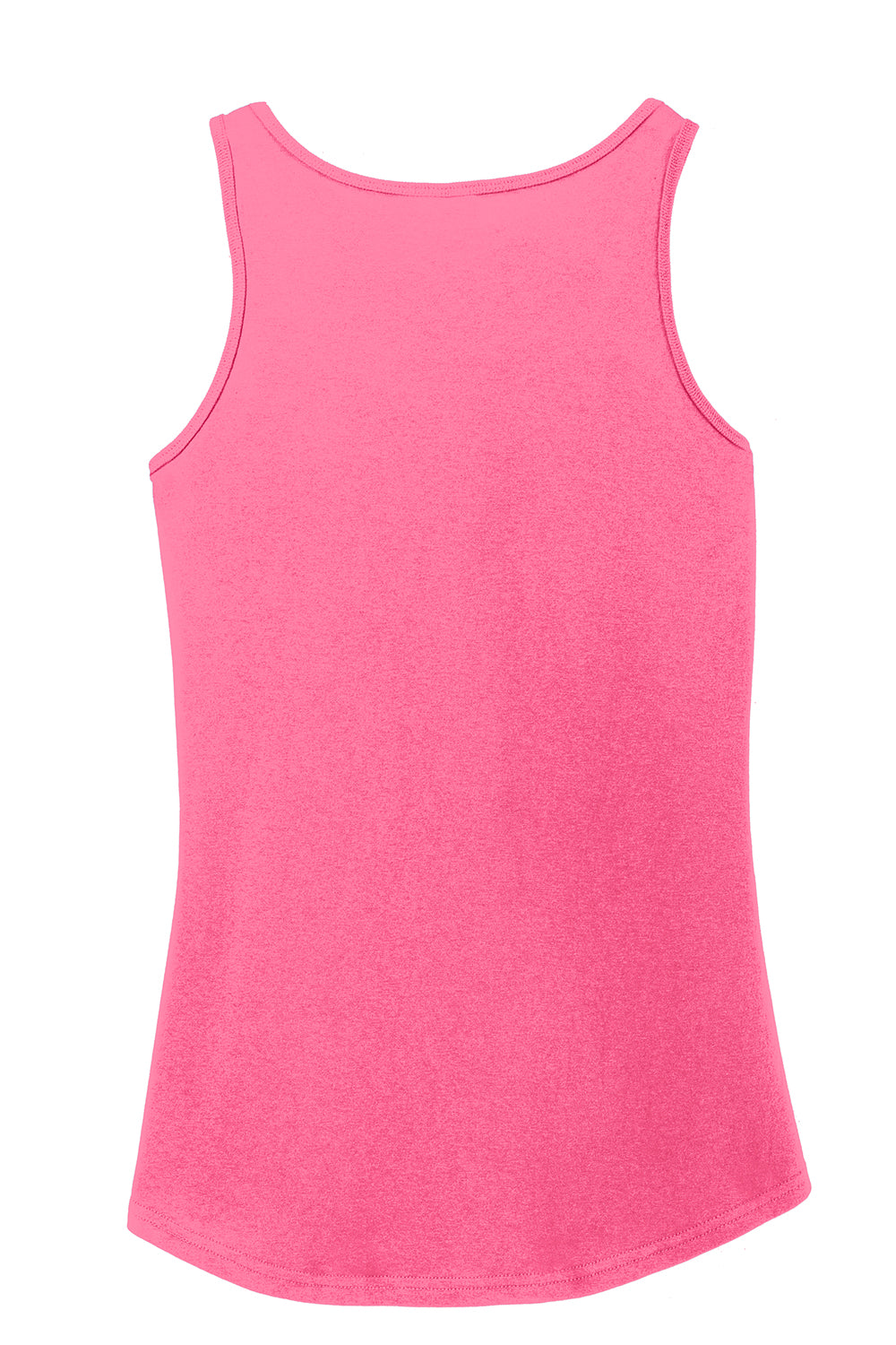 Port & Company LPC54TT Womens Core Tank Top Neon Pink Flat Back